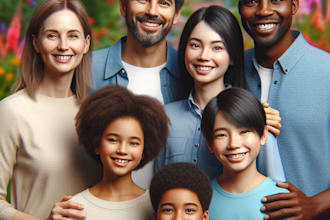 paint an amazing family portrait in watercolor