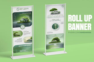 design premium roll up banner signage for your marketing ads