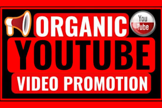 do organic youtube video promotion, marketing and channel growth by social media