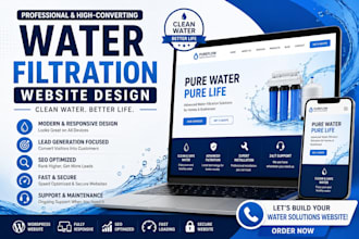 design water filtration website, water treatment, restoration and damage repair