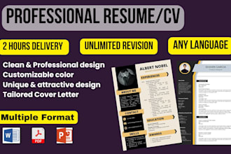 design killer ats, federal, executive CV, tech resume  in 2hr
