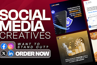 do awesome linkedin banner,instagram post, facebook post