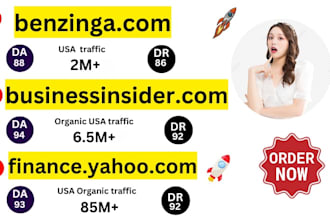 write publish article on benzinga,com businessinsider,com finance,yahoo,com