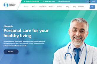 design healthcare website, medical, home care, dental, mental, therapy, clinic