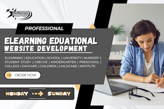 build elearning online course education website for school kindergarten college
