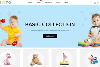 design baby product shopify store kids store baby shopify store baby website