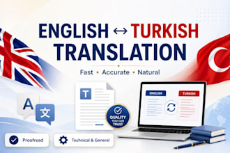 professionally translate english to turkish and turkish to english