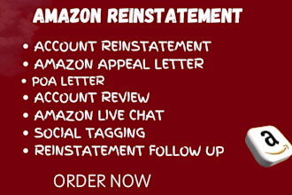 write amazon appeal letter, poa for account suspension, reinstatement services