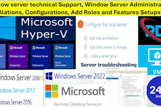 install, repair and troubleshoot window server 2012 to 2022, rdp, remote desktop