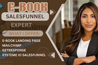 design amazon kdp systeme io landing page, kindle ebook marketing sales funnel