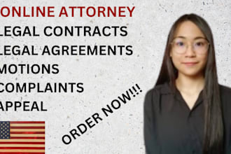 be your lawyer to write legal contracts and agreements, nda, privacy policy