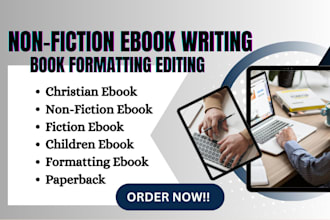 ghostwrite nonfiction ebooks as a ghostwriter, ghost book writer, ebook writer