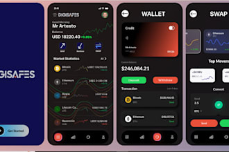 develop crypto wallet app, blockchain app, wallet app, fintech app, trust wallet