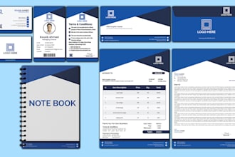 design unique modern business card and stationary design