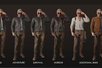 do 3d game character, unreal engine, unity, gmae model 3d sculpting and printing