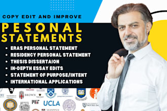 proofread and edit residency, medical school, fellowship personal statements