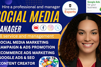 setup and monthly social media management business ecommerce google ads campaign
