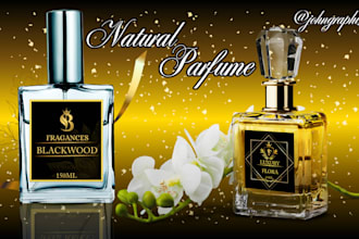 do luxury perfume label and packaging design for you
