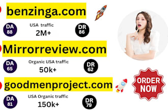 write publish your article on benzinga,com mirrorreview,com goodmenproject,com