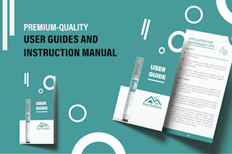 create user guide, instruction manual, and step by step guide with illustrations