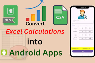 convert excel calculations into custom android apps