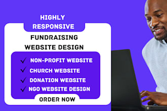 design a nonprofit website for charity fundraising website with donation system