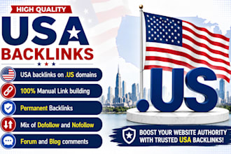 create USA backlinks on us domains for your website