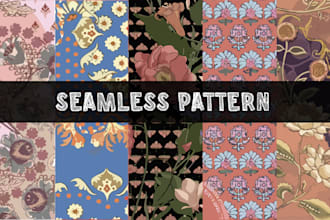 make seamless pattern design for textile or any design