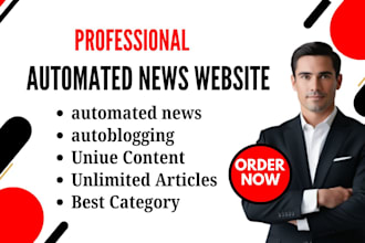 create an auto blog website, automated news website and wordpress news auto blog