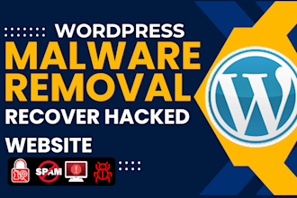 remove malware and recover hacked wordpress  website