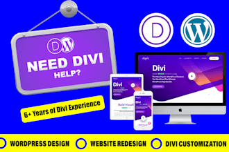 create and customize wordpress website with divi theme or divi builder