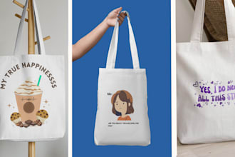 design adorable, tote bag, handbag , shopping  bag or mug ,pod for you