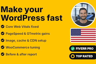 do wordpress speed optimization, fix core web vitals and improve pagespeed score