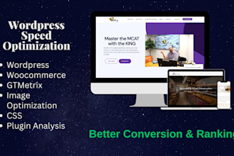 speed up and optimize your wordpress and  woocommerce site improve pagespeed