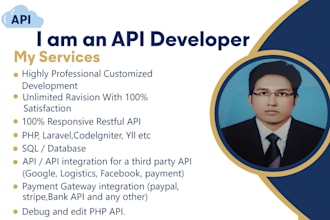 integrate payment gateways SMS mail systems and apis using PHP and laravel