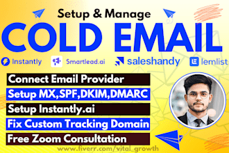 do monthly cold email marketing and setup instantly ai smartlead lemlist