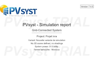 design and simulate pvsyst reports for solar power plants up to 90mw