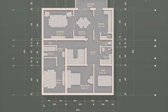 do redraw floor plan,2d photoshop and 3d floor plan with render