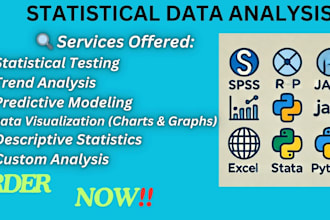 do data analysis with spss,r,jasp,excel,stata and python