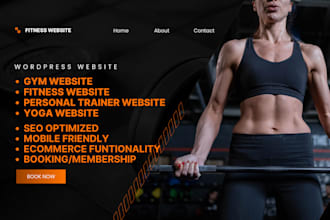 design personal trainer, gym, yoga, fitness wordpress website