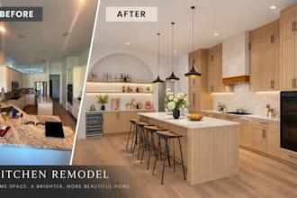 design your kitchen remodel and renovation with realistic 3d rendering
