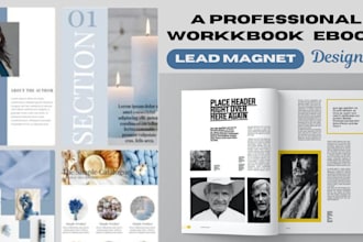 design your professional PDF lead magnet, cookbook, ebook and workbook