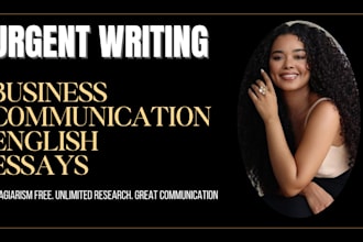 help with your business, communication, and english essays