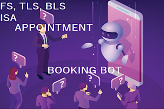 build appointment booking bot, vfs bot, tls booking bot, visa appointment bot