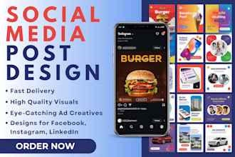 design social media posts graphics for linkedin, facebook