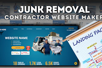 professional junk removal, hvac, and contractor website maker