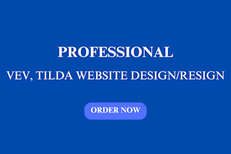 design vev website, tilda website, wix website, duda website