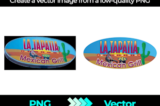 manual vector tracing of image or logo