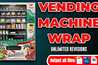 make a creative and high quality vending machine wrap,atm wrap