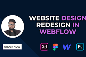 convert figma to webflow , adobe xd to webflow or photoshop to webflow website